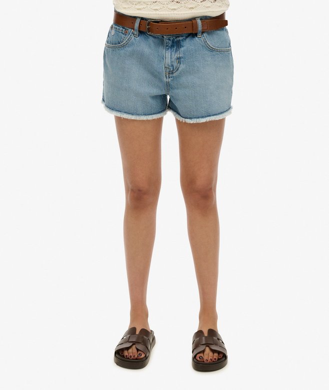 Mid Rise Denim Hot Shorts