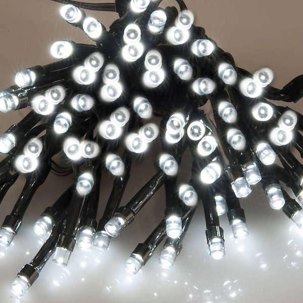 Guirlande solaire à LED multifonction 12.9 mètres Noir