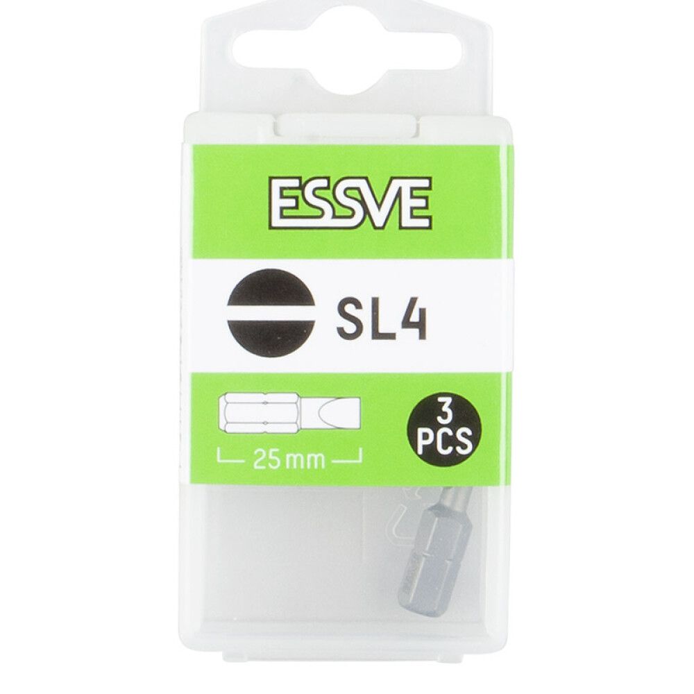 BITS ESSVE SL4 RETTE 25MM 3PK