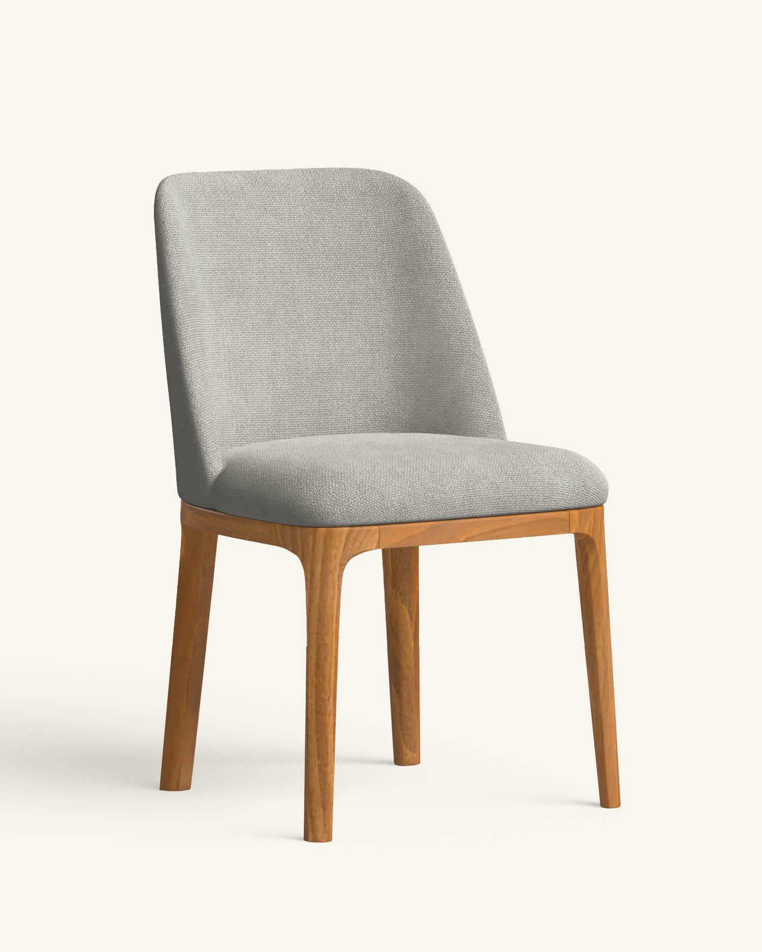 ALANA - 2 Chaises fabriqué à la main en couleur gris