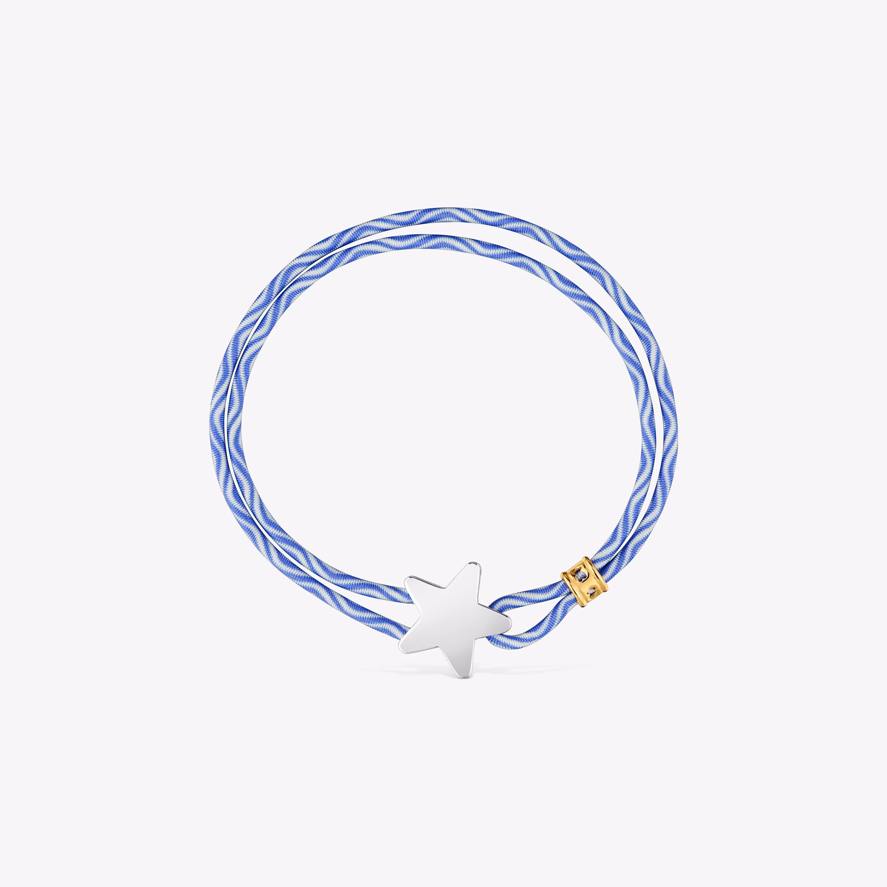 Pulsera elástica azul con estrella de plata Sweet Dolls