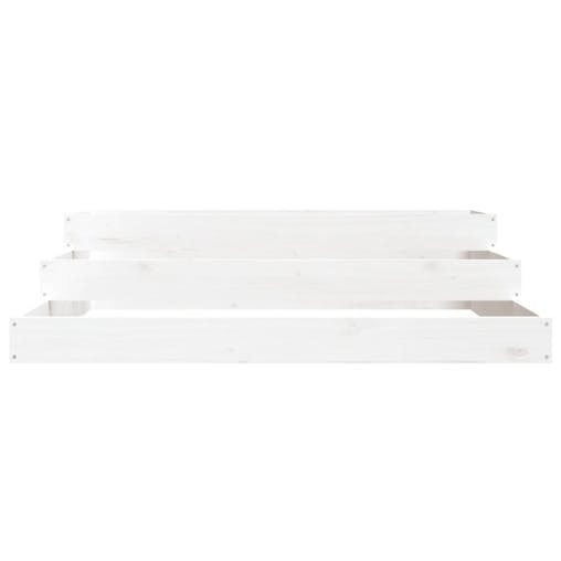 NNEVL Planter White 107x107x27 cm Solid Wood Pine