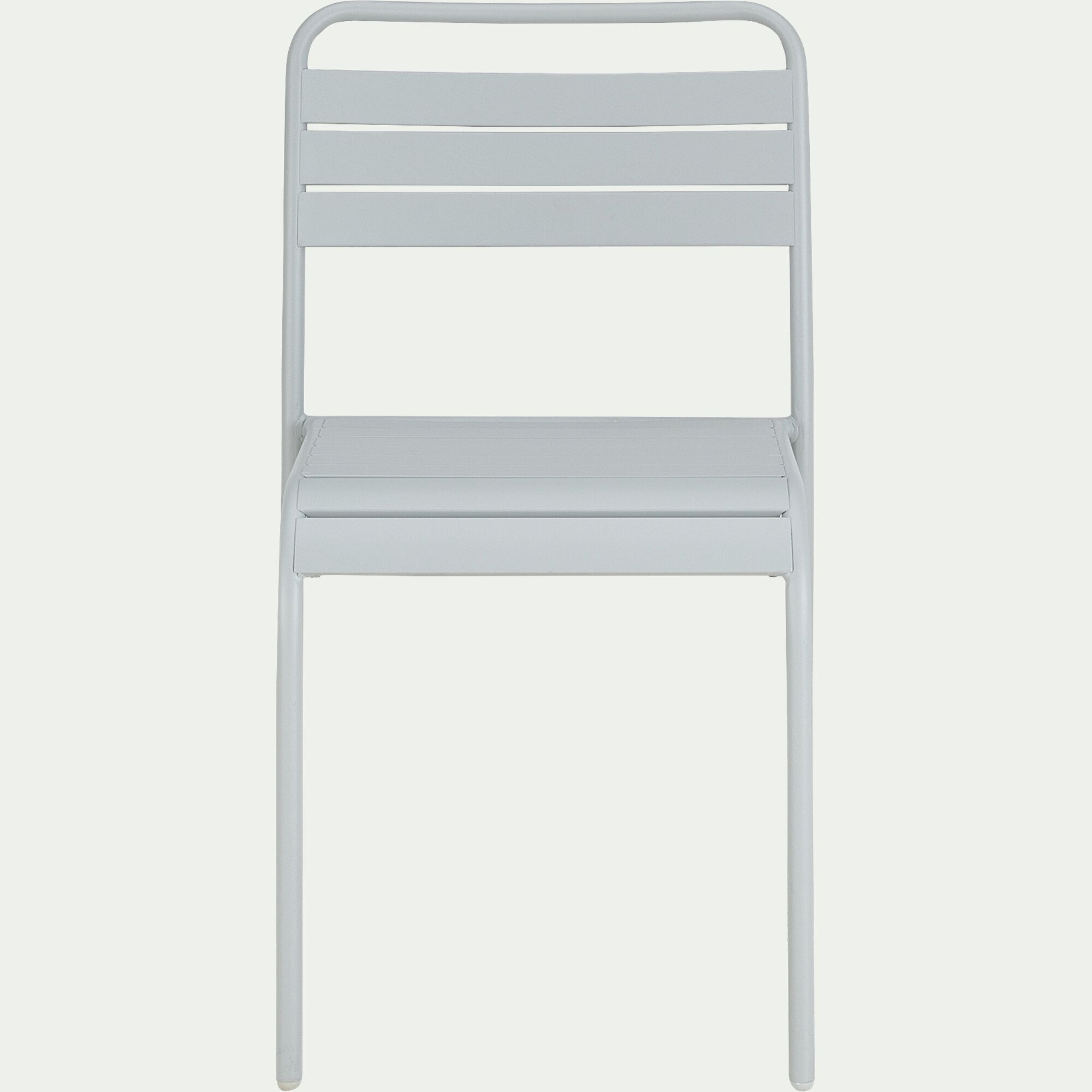 SOURIS - Chaise de jardin empilable en acier - gris vesuve