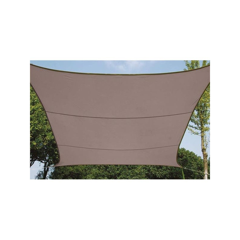 Toile d'ombrage taupe carrée 5 x 5 m PEREL