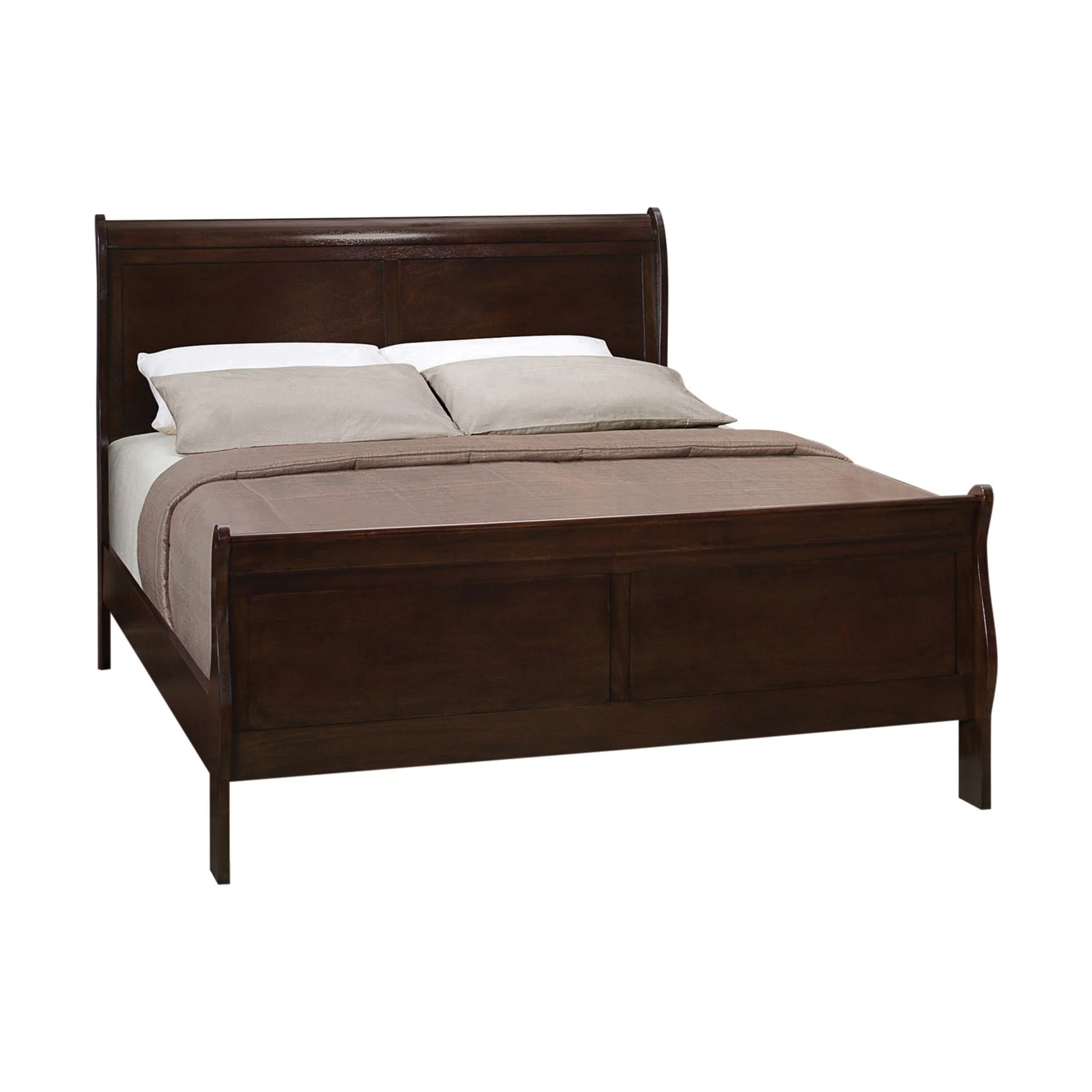 Graffenstaden Cappuccino 4-piece Bedroom Set with 2 Nightstands and Dresser