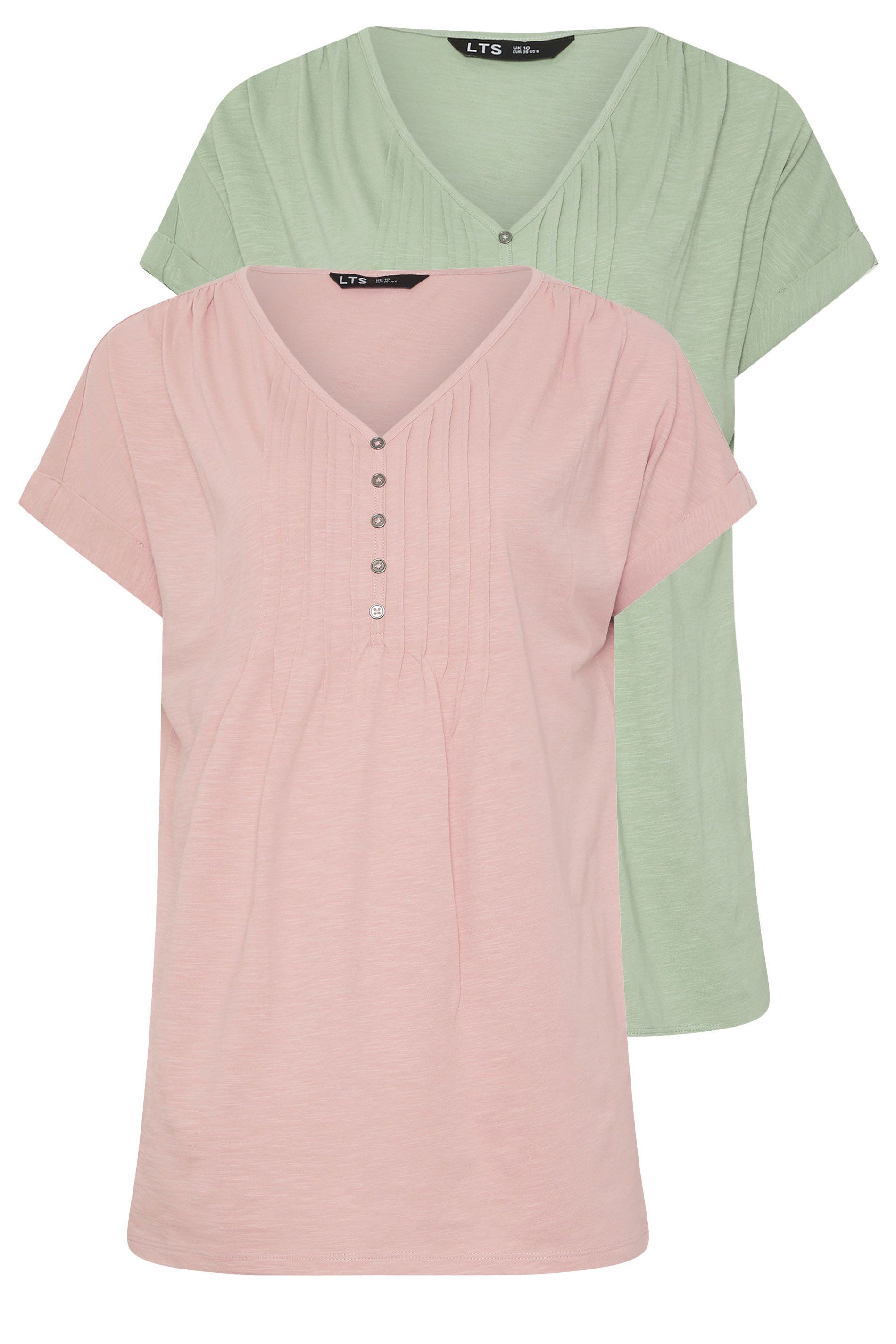 Long Tall Sally Tall 2 Pack Henley Tops