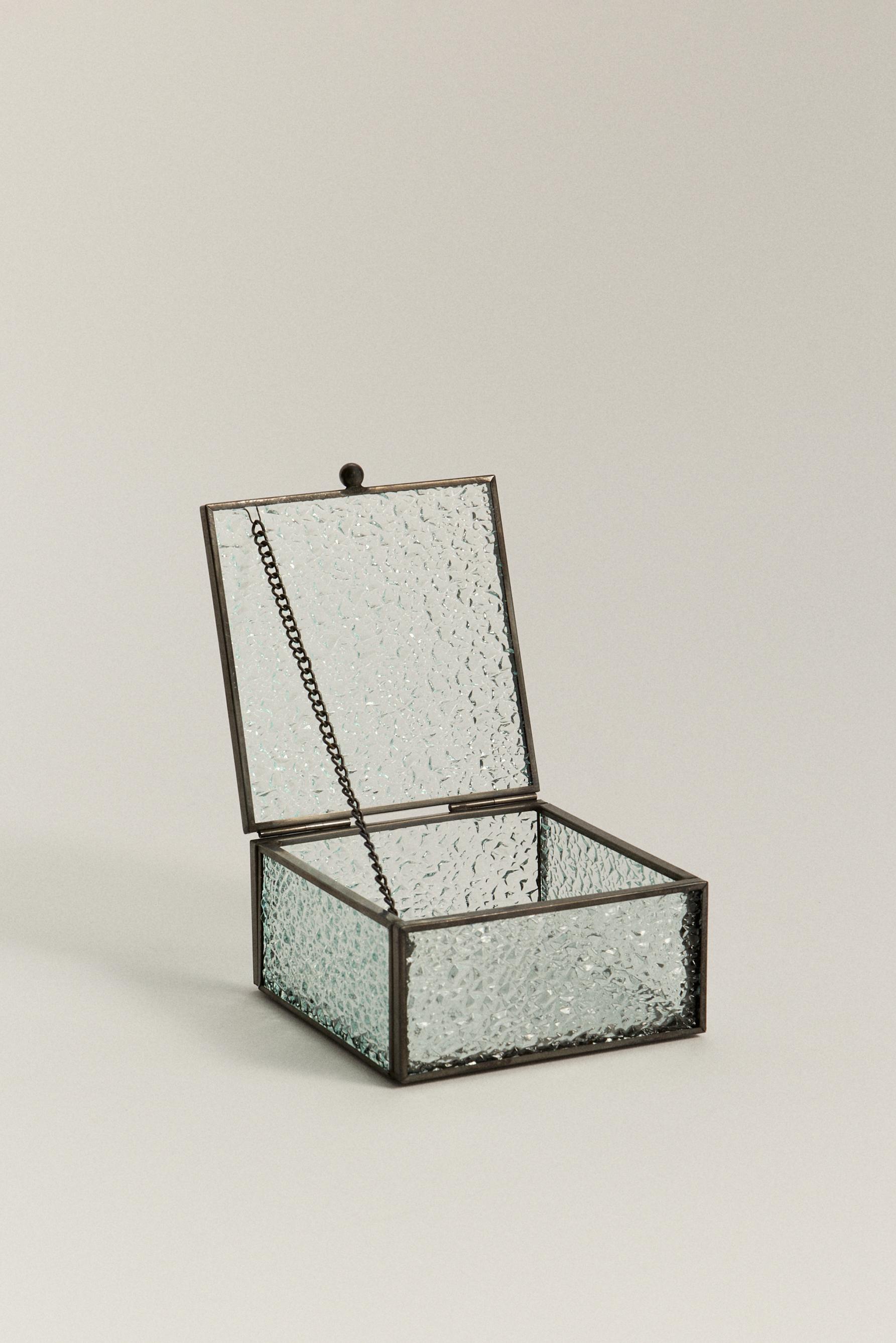 Caja pequeña cristal texturizado 10 cm