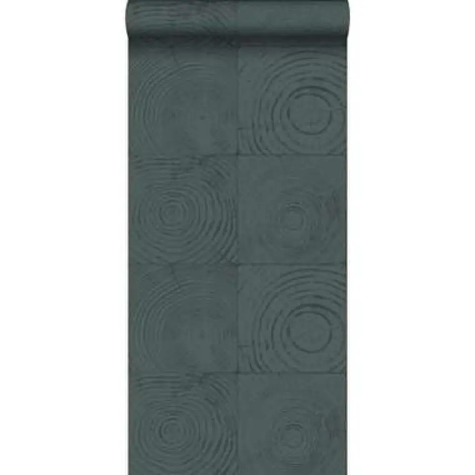 Origin behang - boomstam - smaragd groen - 53 cm x 10.05 m