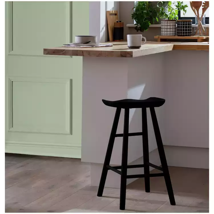 Habitat Barnwell Oak Tall Stool - Black