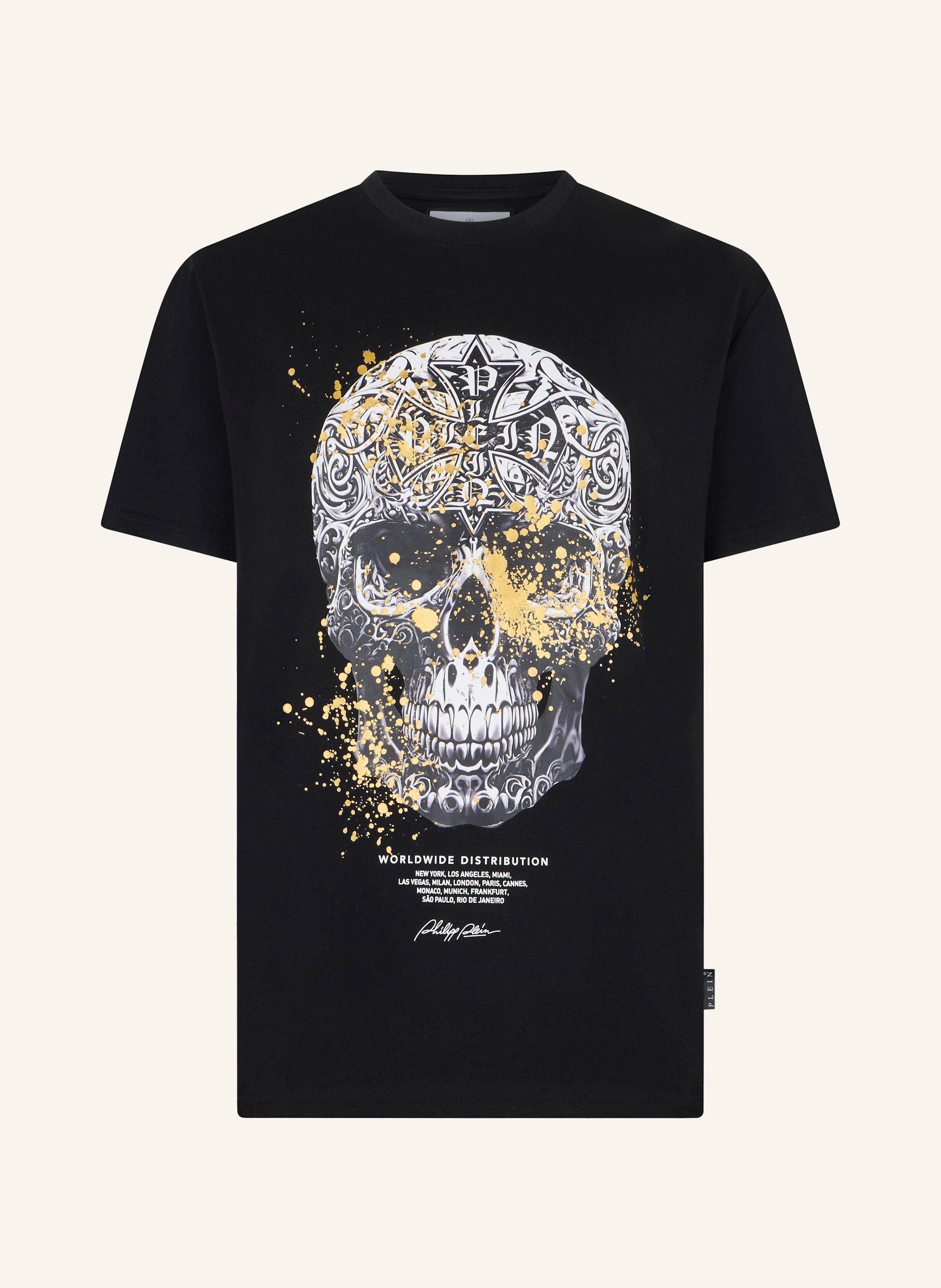 PHILIPP PLEIN Kurzarm-Rundhals-T-Shirt SKULL