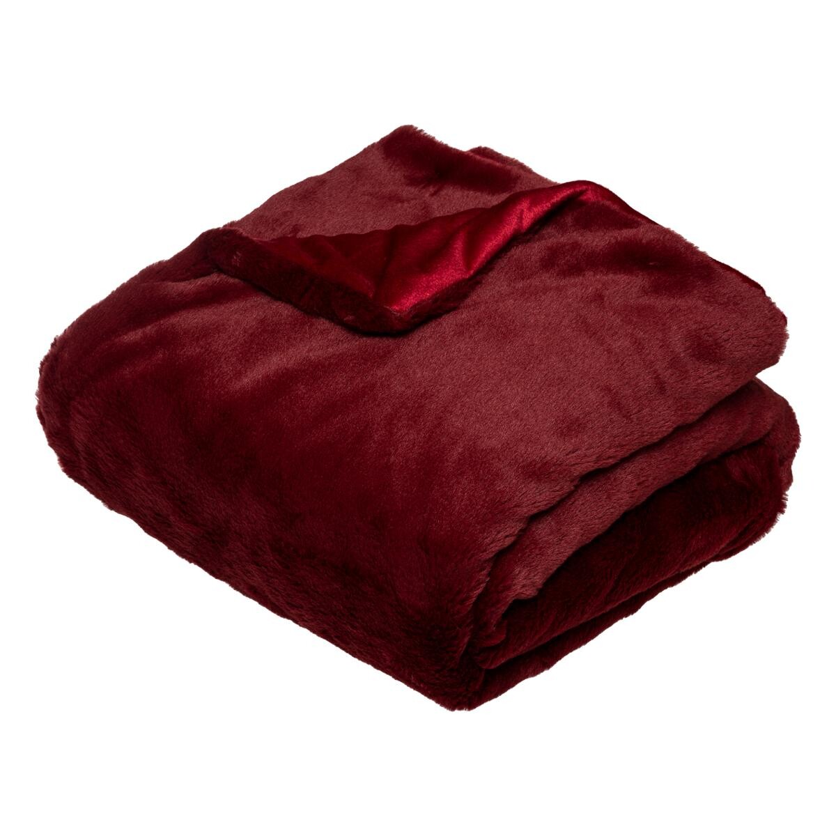 Faux fur plaid Red, 125x150 cm