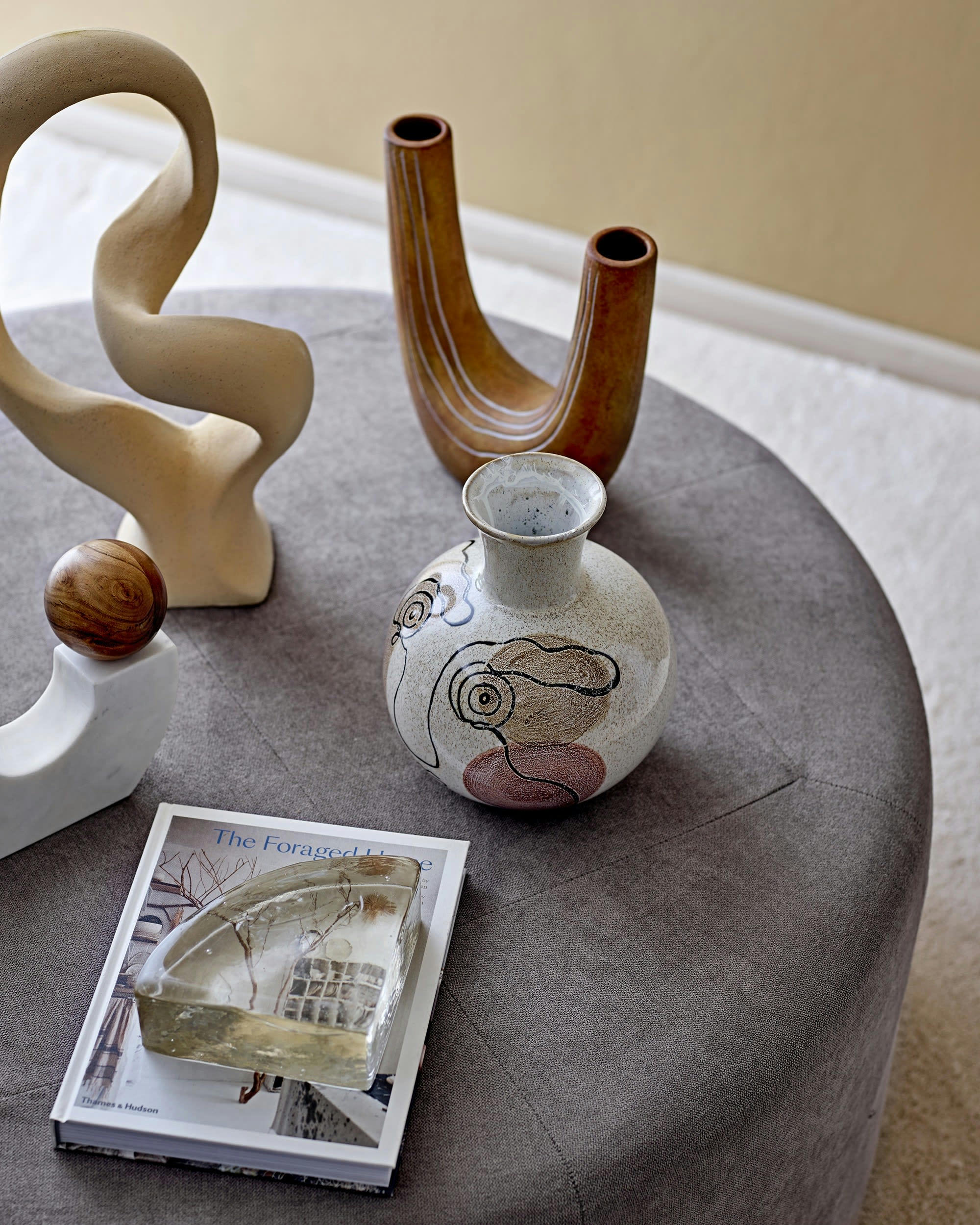 BALDUIN - Vase déco en terre cuite brun H26cm