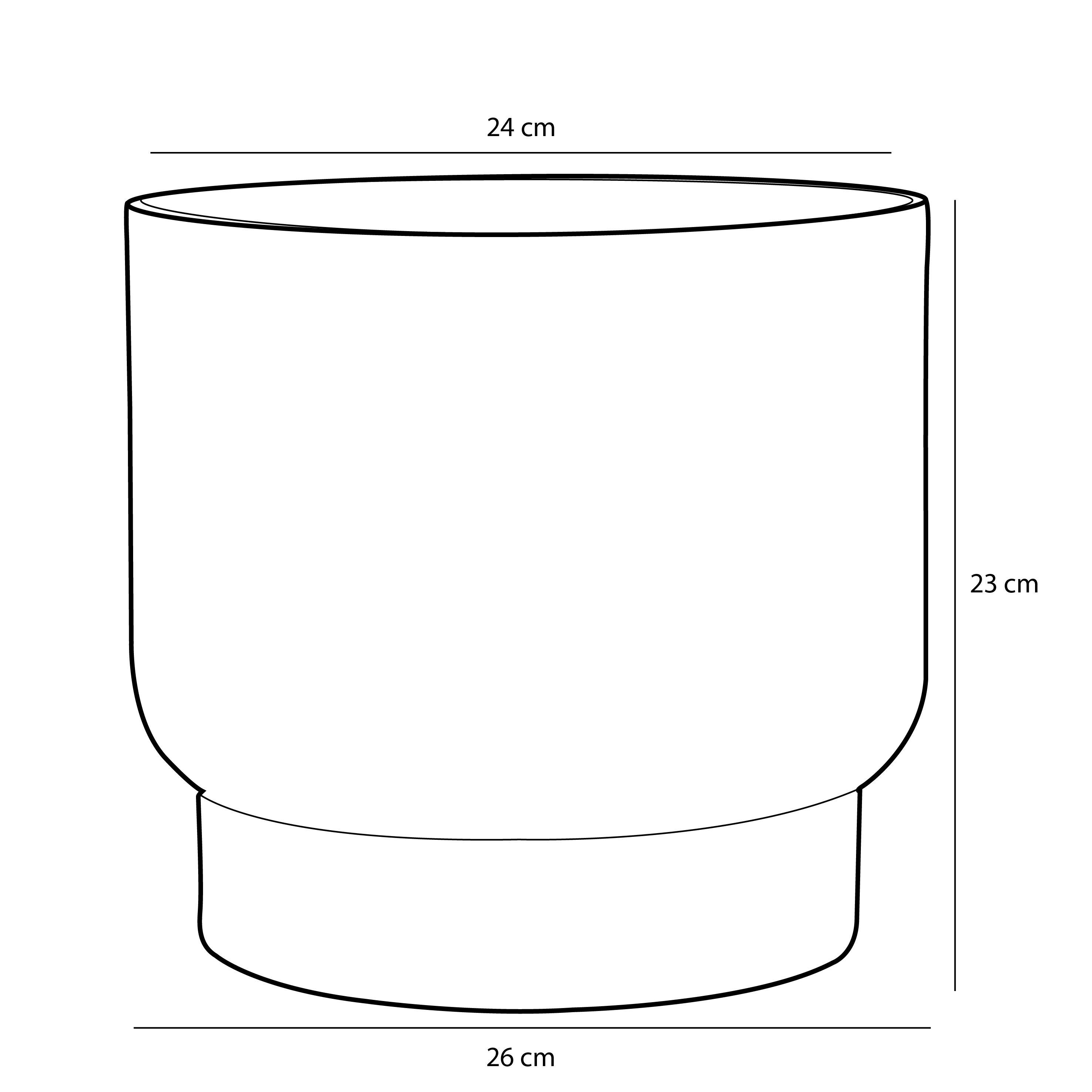 THIAGO - Cache-pot en terre cuite vert foncé D26