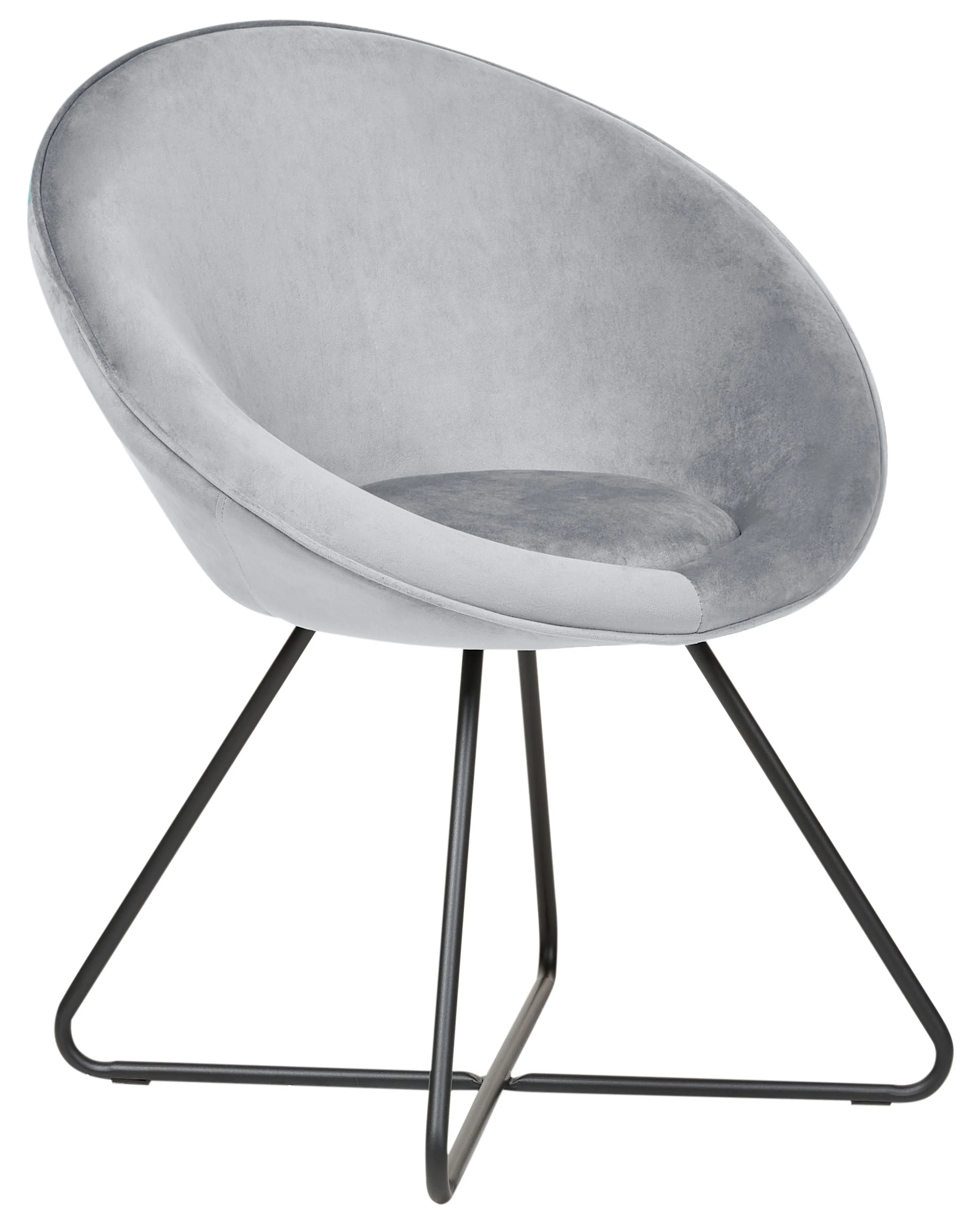 Dining Chair FLOBY II Velvet Light Grey
