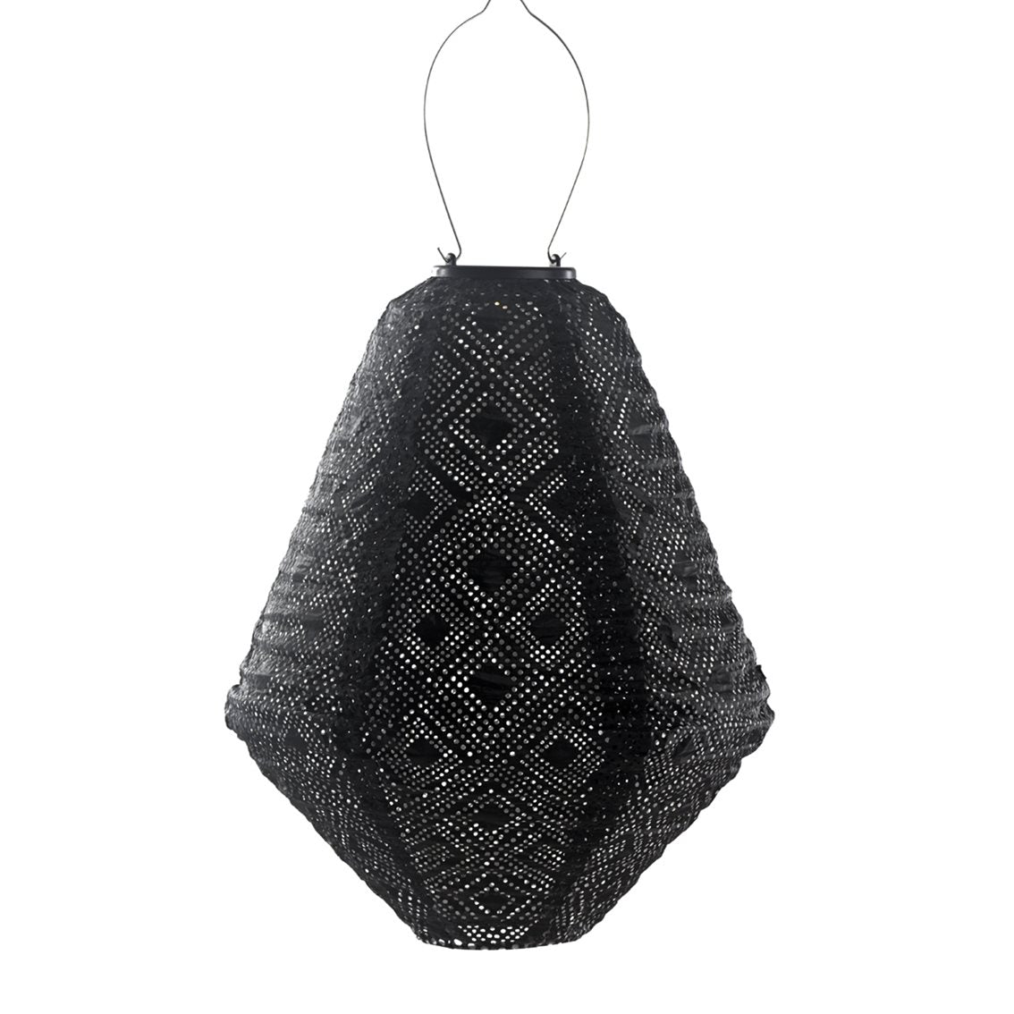 Lumiz solar lampion - mosaic can - 30 cm - zwart