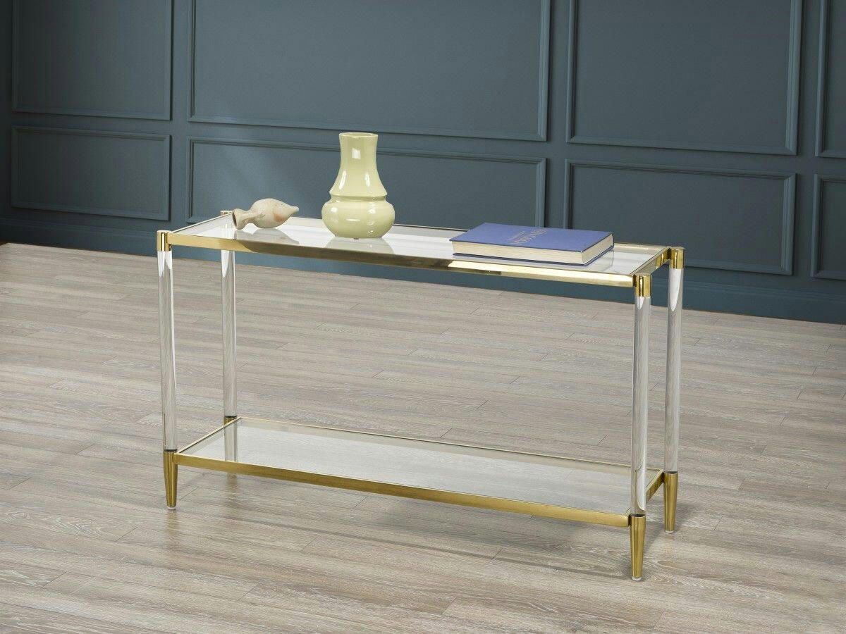 Brassex Emma Console Table with Display Shelf
