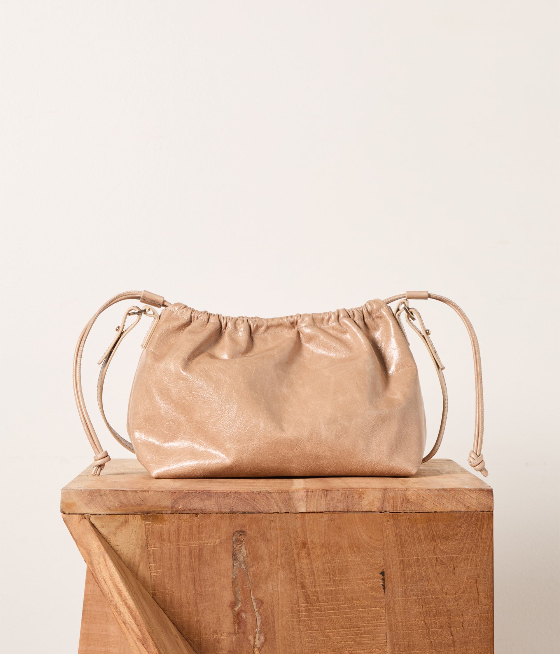 Sac en cuir beige Max