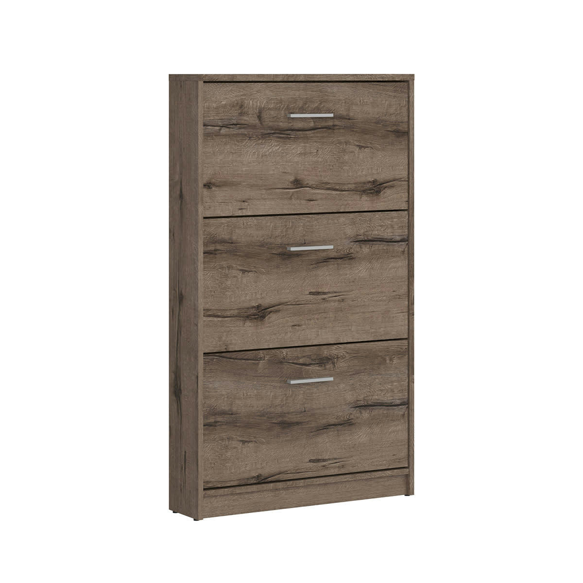 - Meuble chaussures 3 portes stratifiés naturel foncé