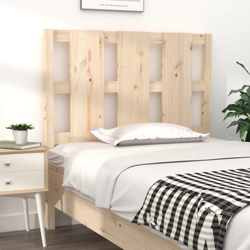 NNEVL Bed Headboard 95.5x4x100 cm Solid Wood Pine