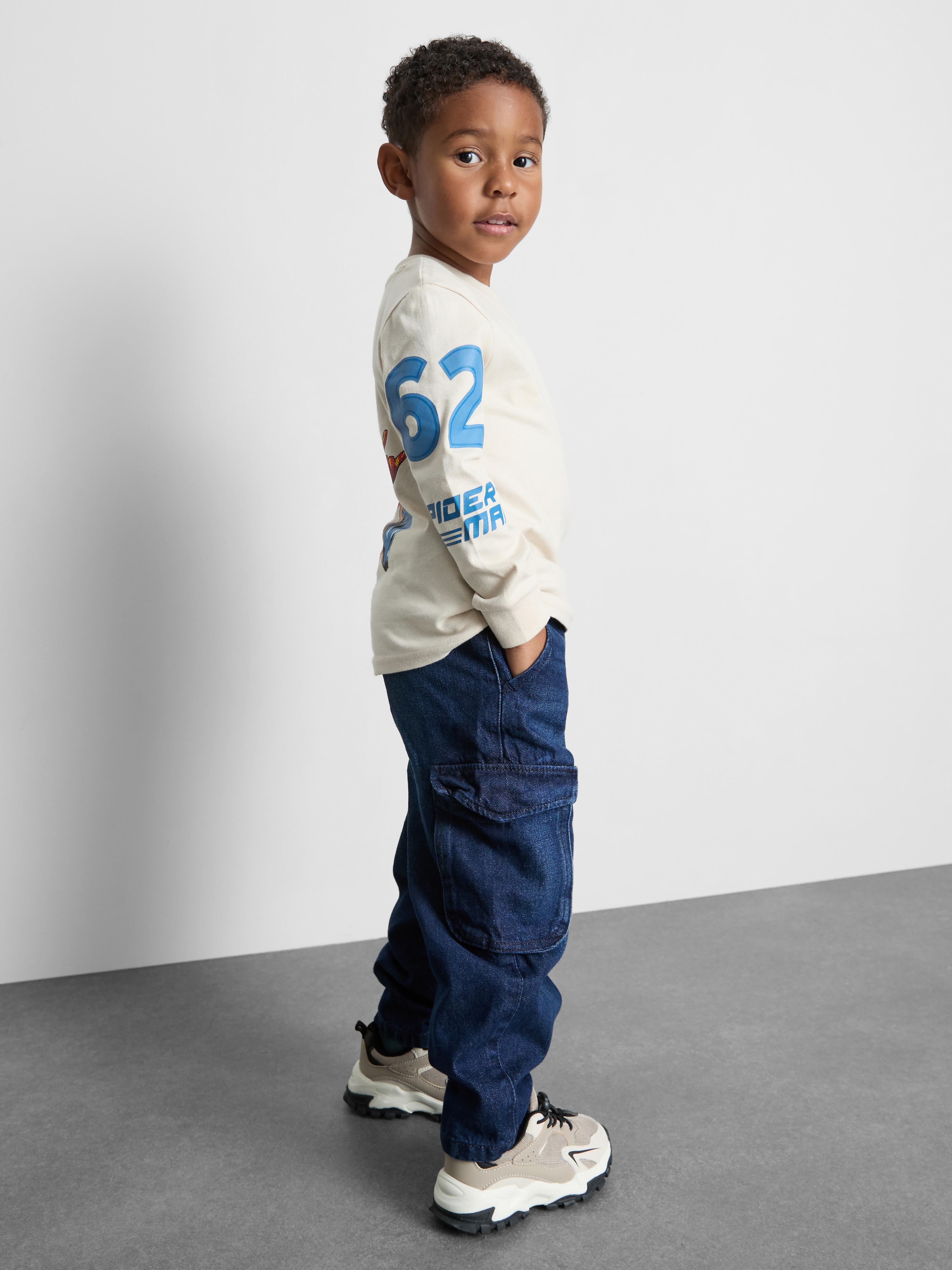 1.5-8yrs | Denim Cargo Pants