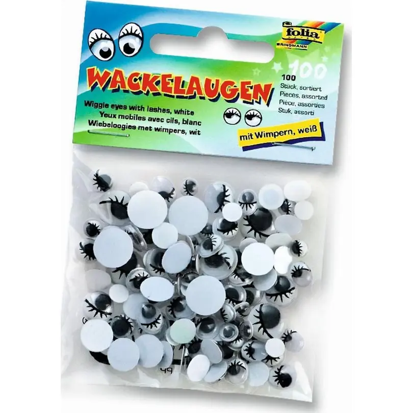 Bastelset 100er-Set Wackelaugen