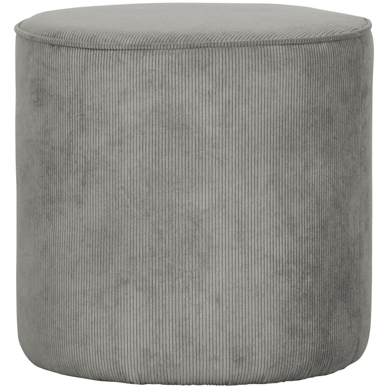 WOOOD poef hoog Sara - Ribstof - Vergrijsd Groen - 46x46x46