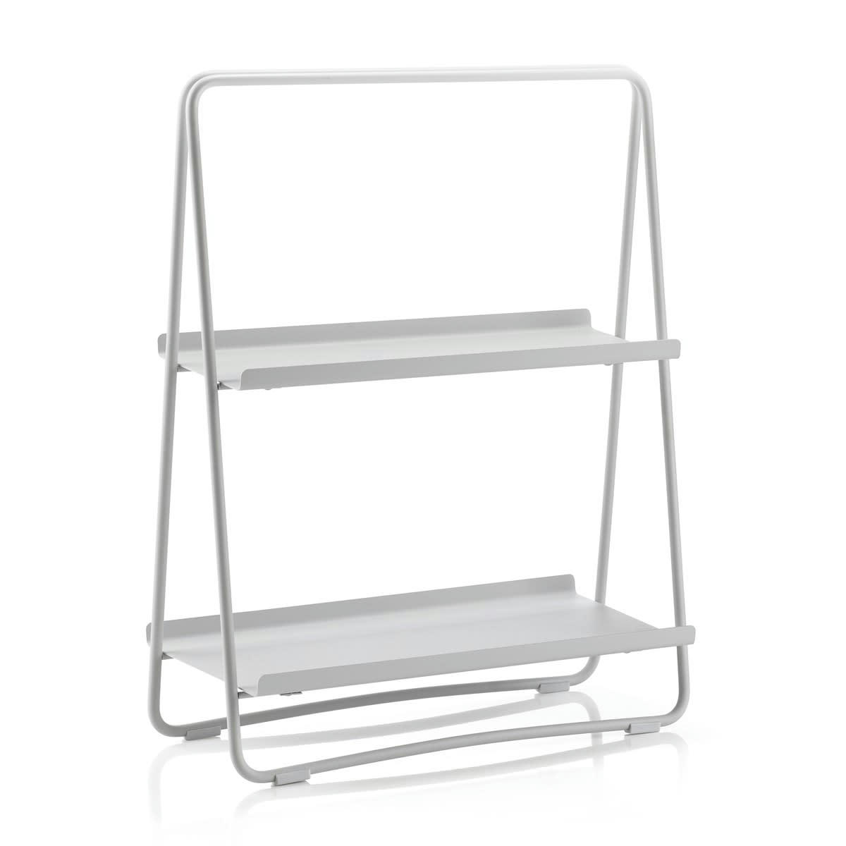 A-TABLE - Etagère 2 plateaux en fer gris clair