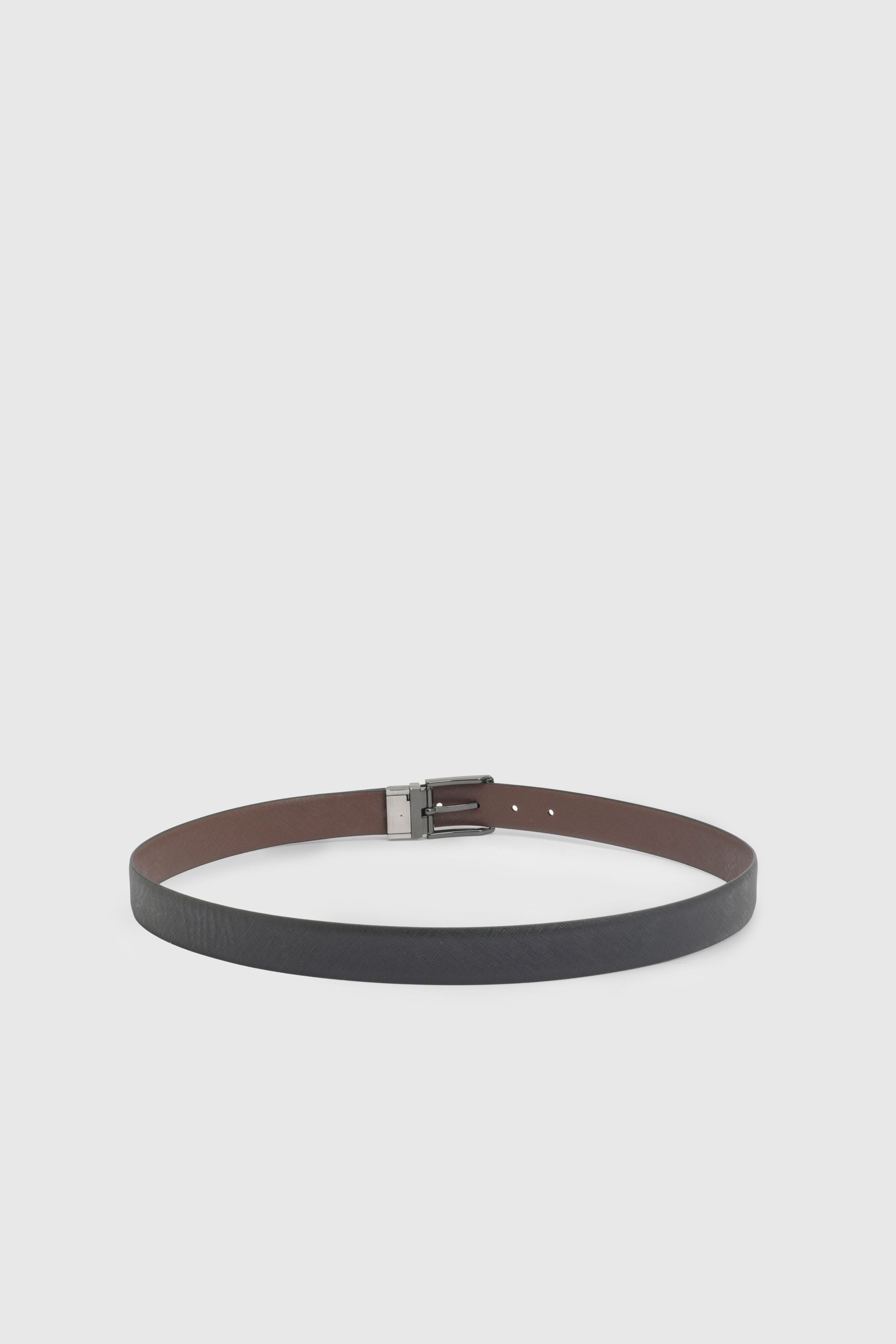 Burton Black & Brown Reversible Saffiano Belt