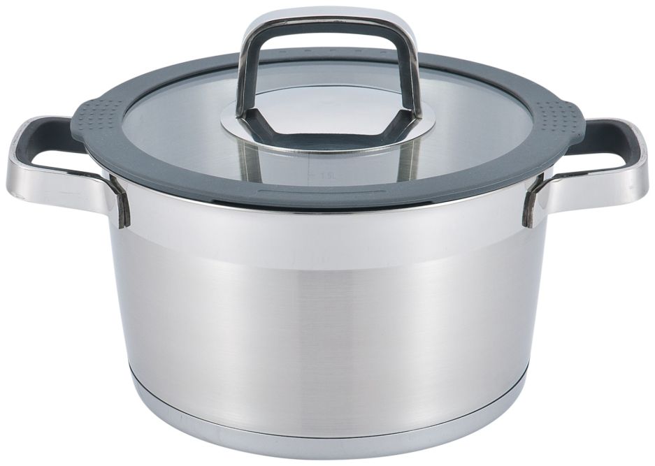 Garnek z pokrywką DUKA ESKIL 8500 ml srebrny stal nierdzewna