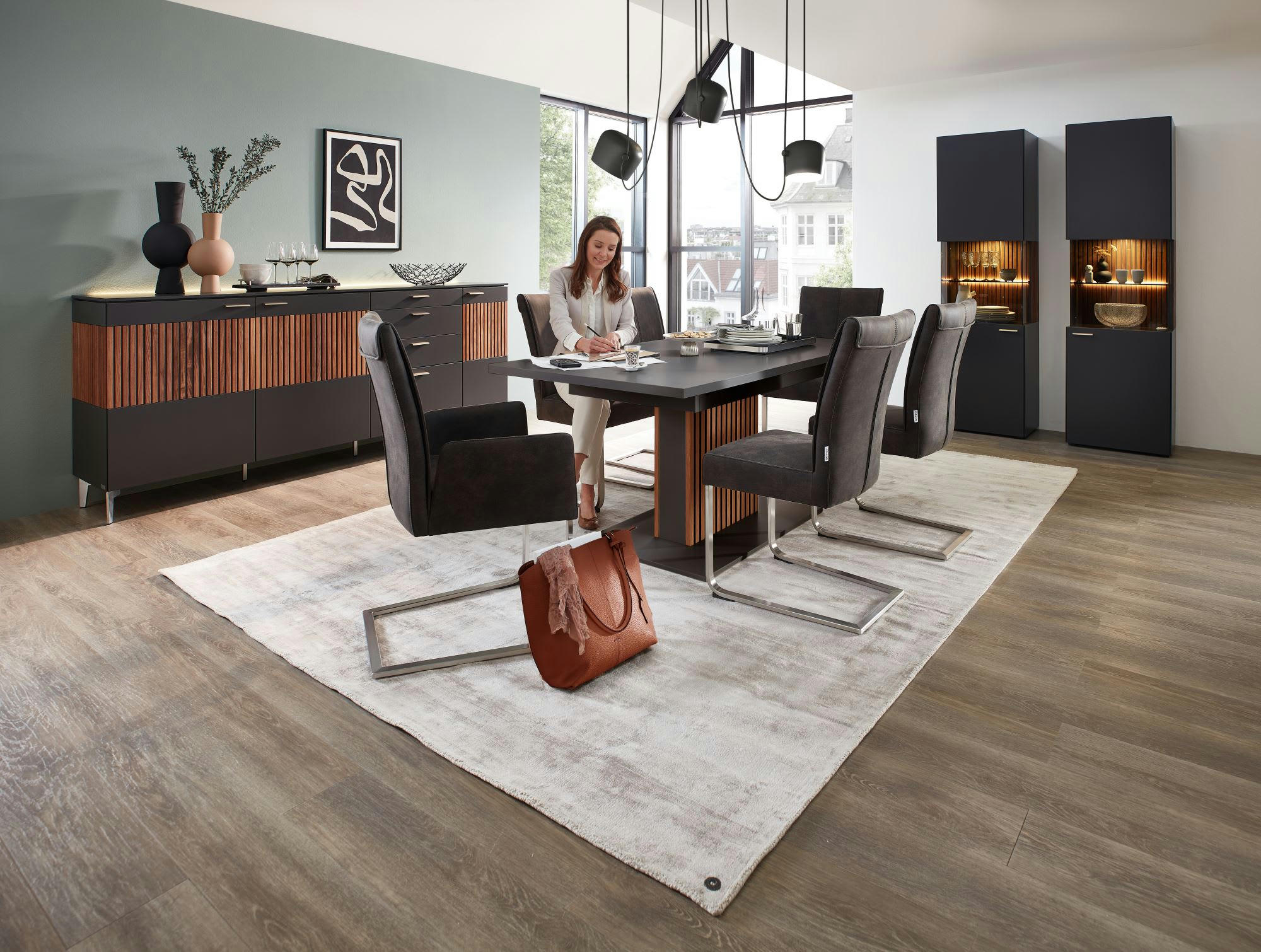 SHINE - Tapis élégant avec un doux brillant en viscose Beige 160x230