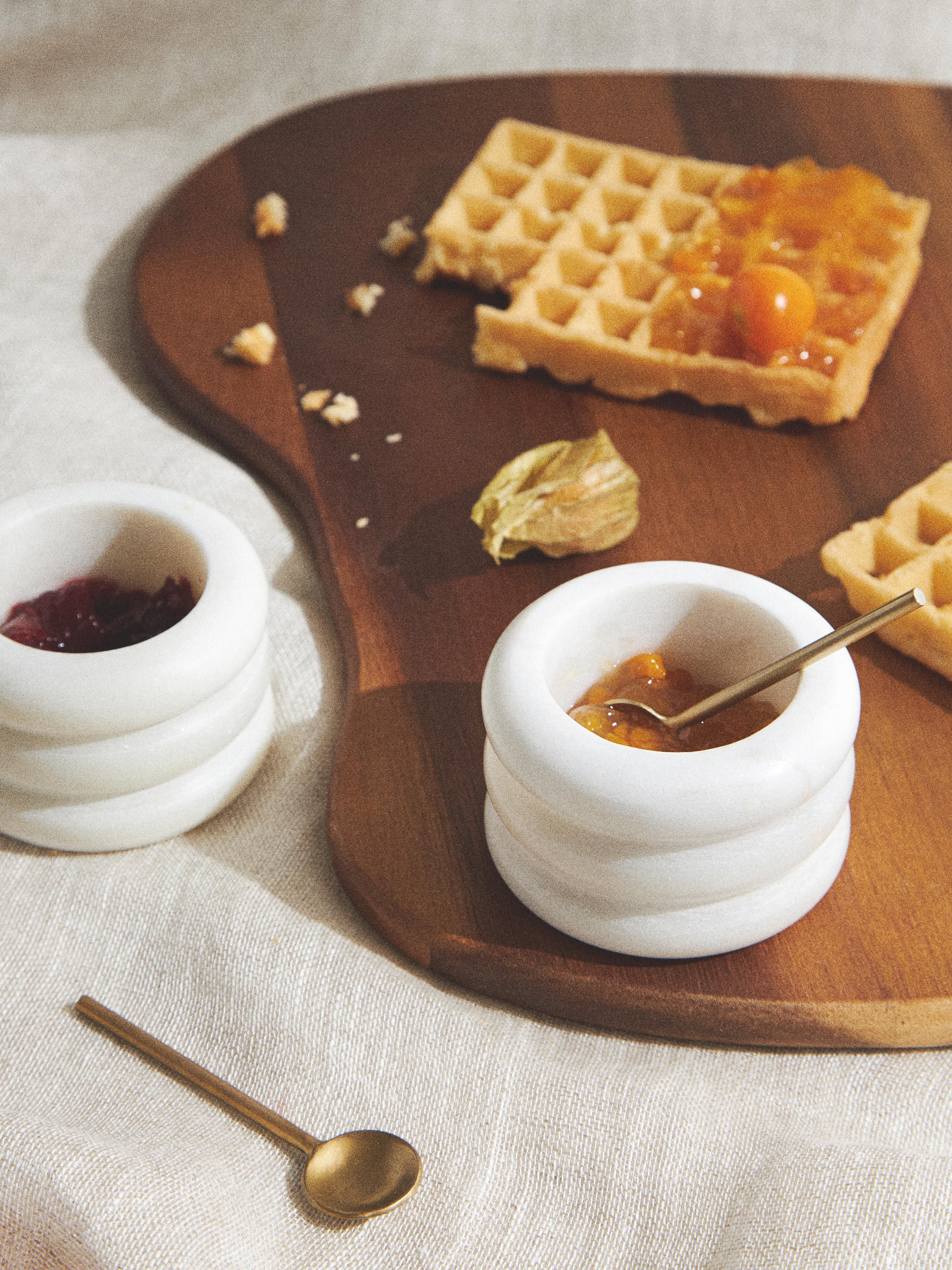 Marmor-Schälchen Zuri mit Löffel, 2er-Set