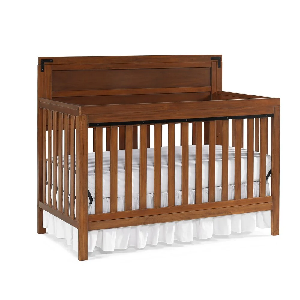 Fisher Price Paxton 4-1 Convertible Crib in Rustic Brown