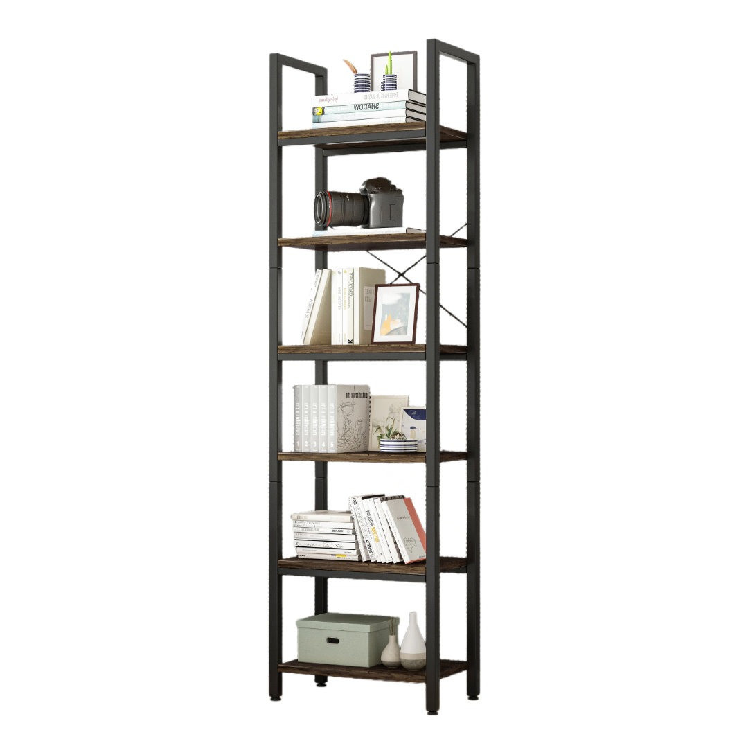 Regał na książki biblioteczka wąski wysoki loft industrial słupek vintage