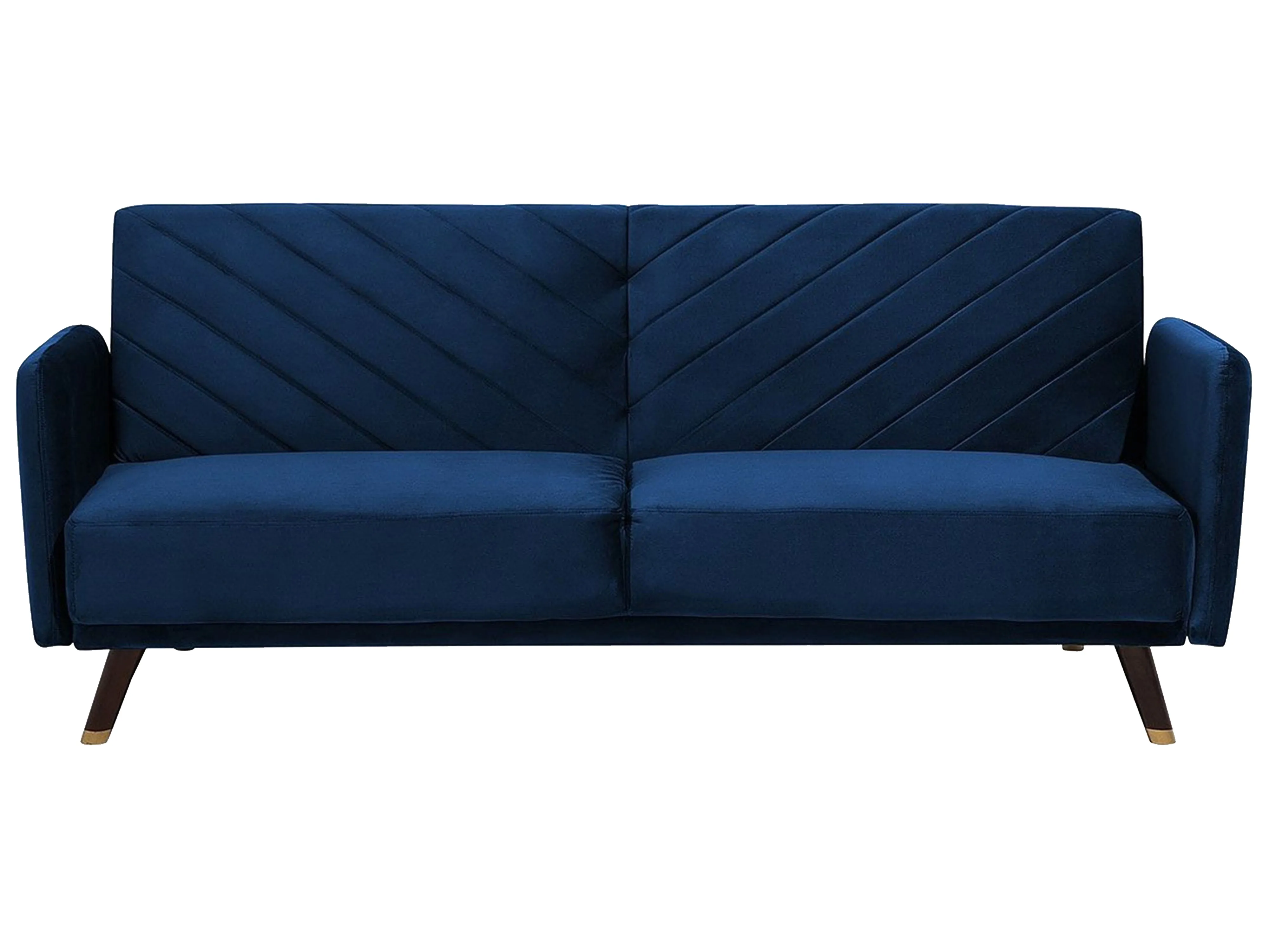Sofa Bed 3 Seater SENJA Velvet Navy Blue