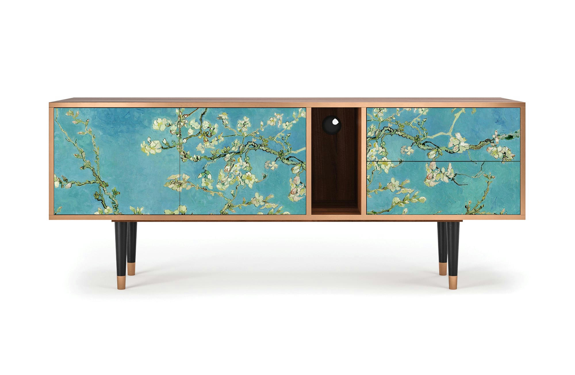 ALMOND BLOSSOM BY VAN GOGH - Meuble TV  bleu 2 tiroirs et 2 portes L 170 cm