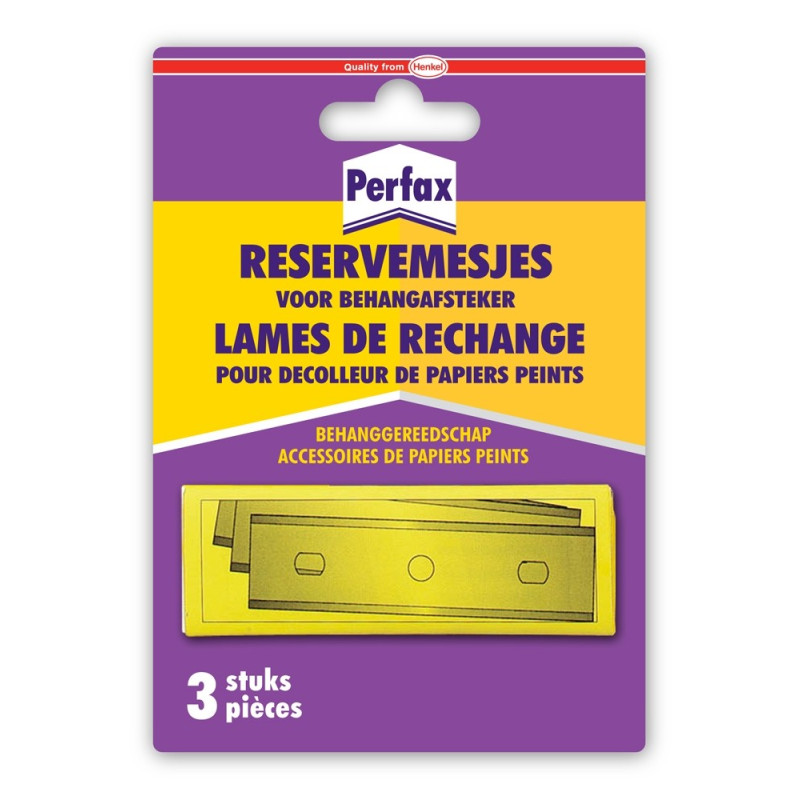Lames de rechange Décolleur de Papiers Peints 3 pièces PERFAX