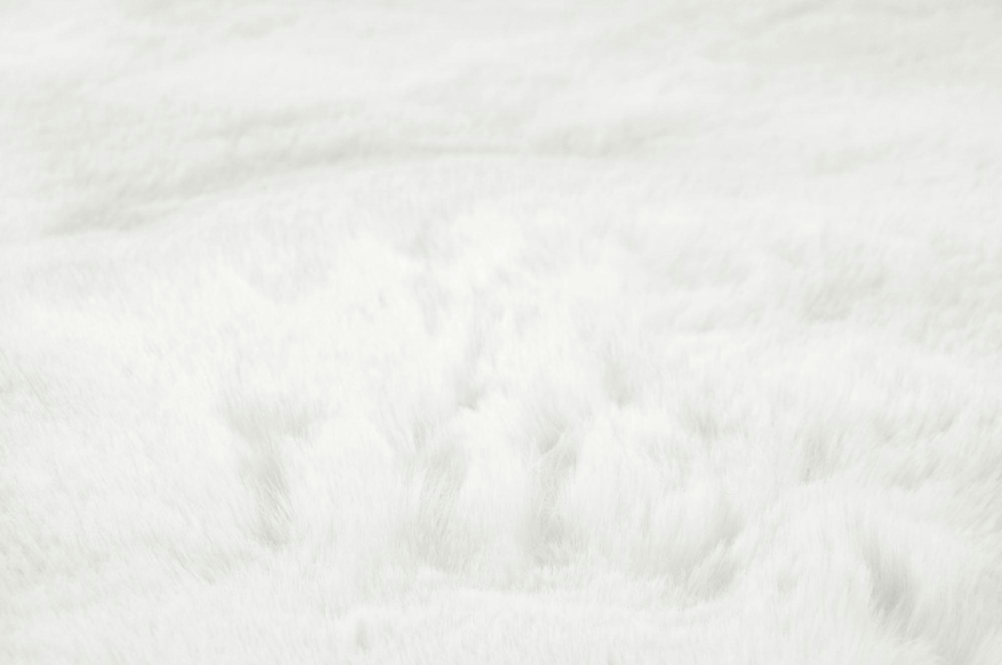 CHIARA - Tapis tissé à la machine en polyester - blanc