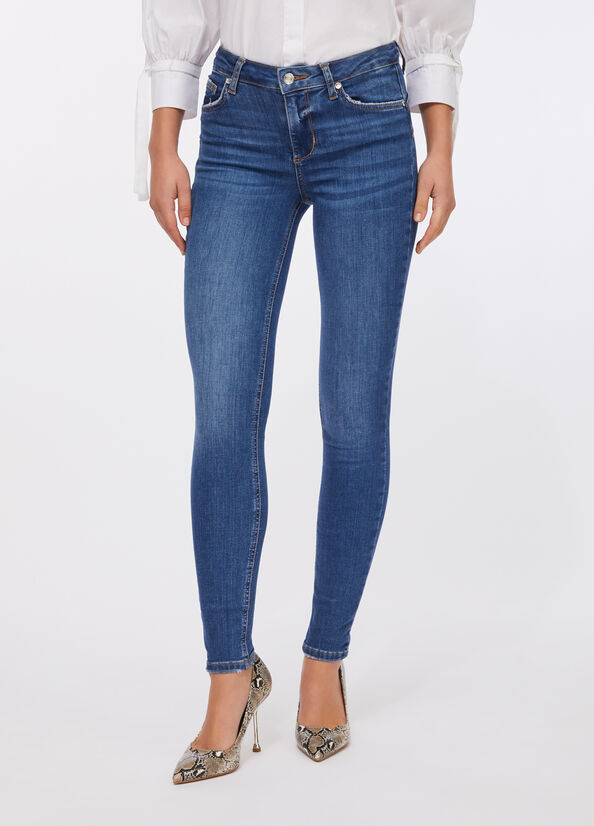 Jeans skinny a vita alta
