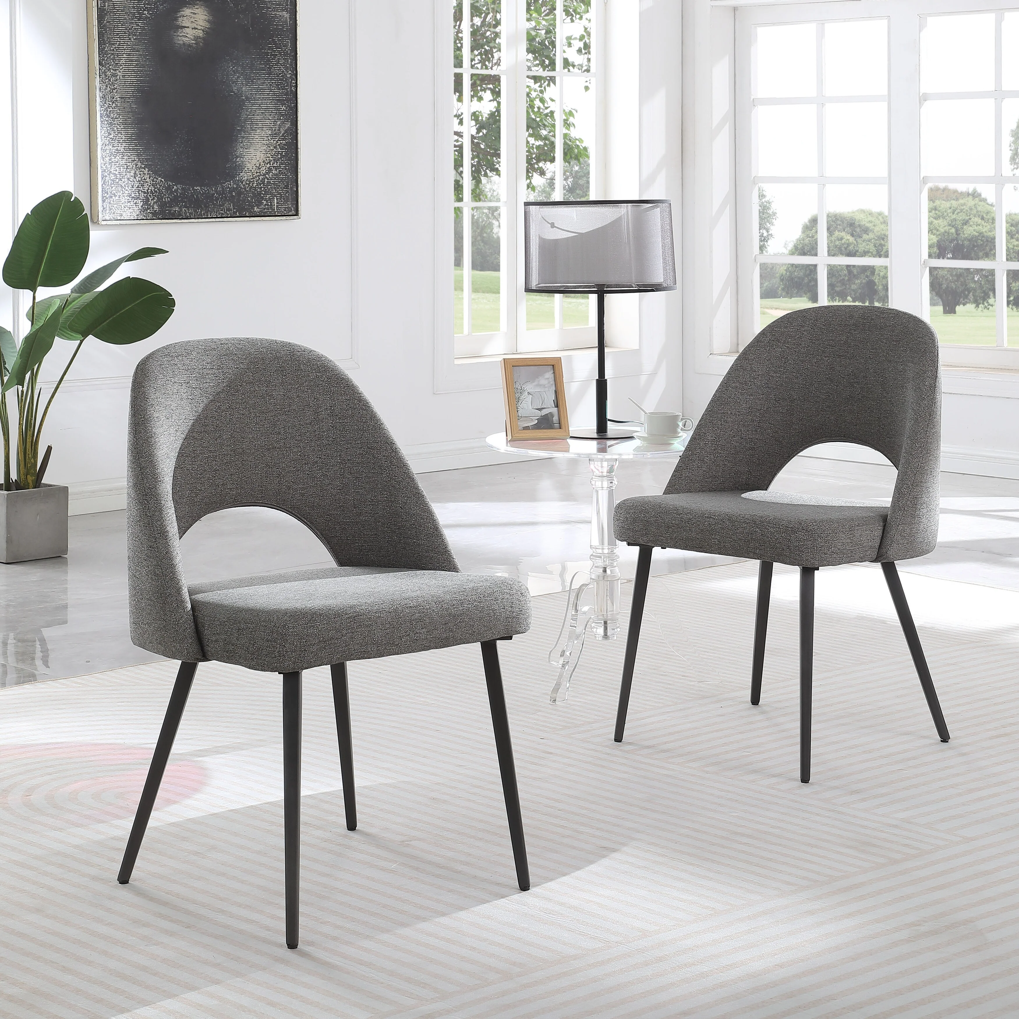 Modern Dining Chair Set of 2 for Kitchen, Living Room, Bedroom