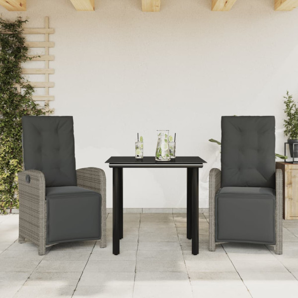 Zestaw Mebli Ogrodowych Bistro Stół Krzesła Rattan Poduszki Na Taras Balkon