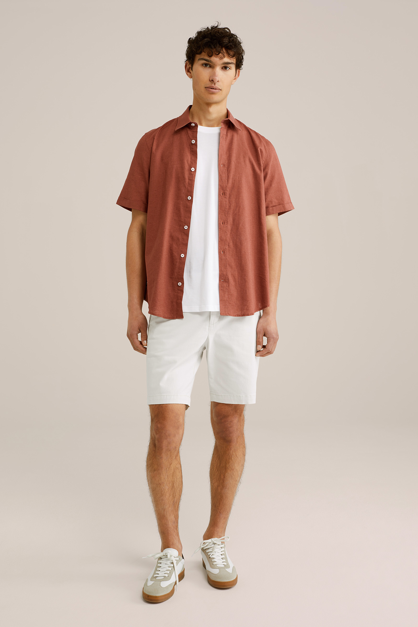 Heren regular fit chinoshort