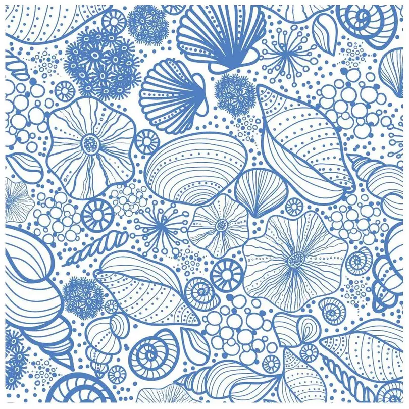 Serviette 20er-Set Seashell Pattern