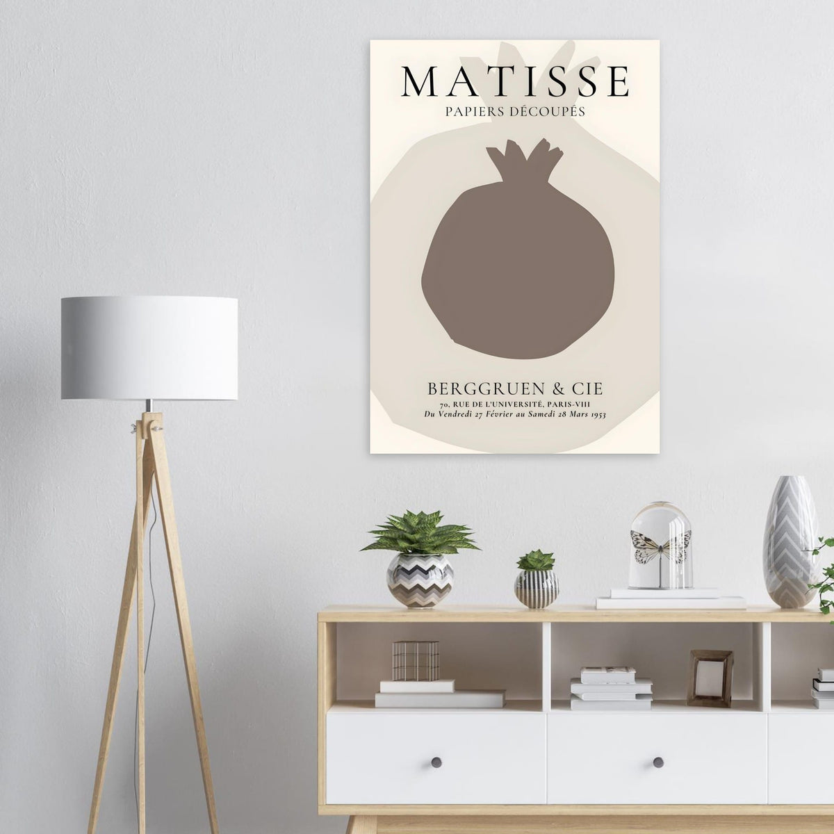 Artfulprints Poster Matisse – Still fruit  - 70x100 cm - Grijs