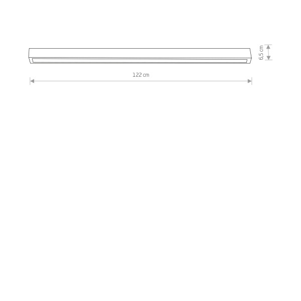 Plafonczarno-biały prostokątny 5,5cm STRAIGHT 1xT8x32W IP20 Nowodvorski