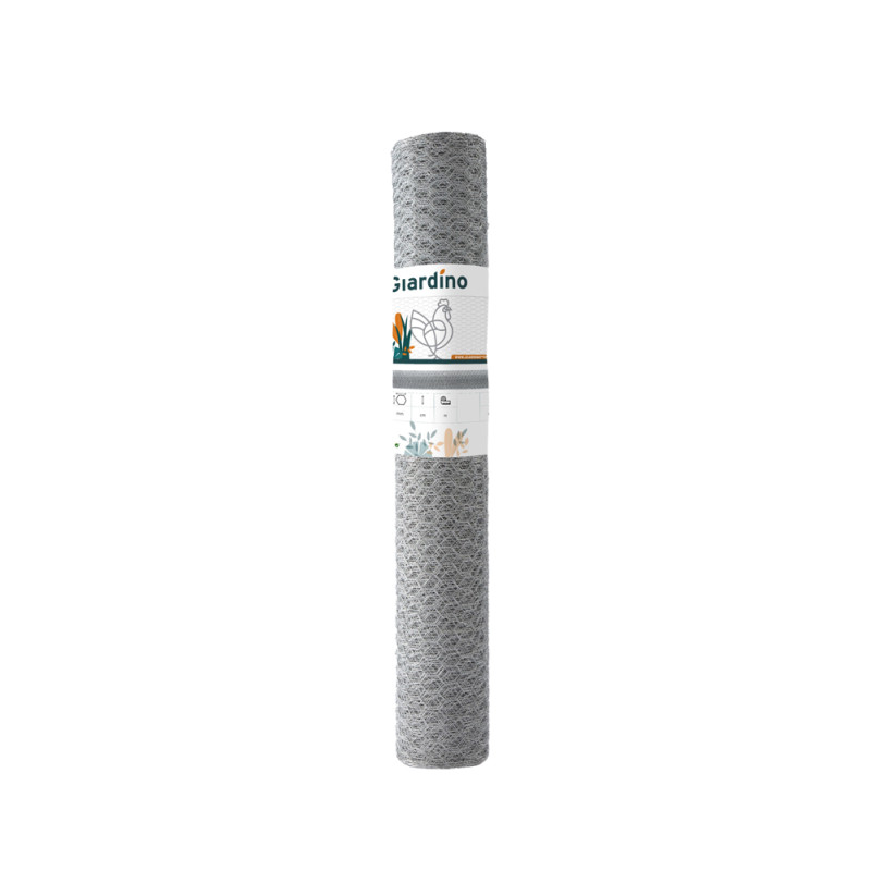 Grillage à triple torsion galvanisé Ø 20 mm 0,5 x 10 m GIARDINO