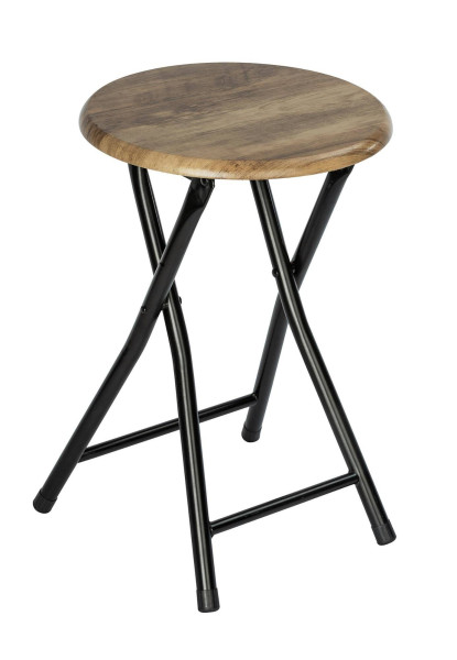 Taboret składany do łazienki FORIO, loftowy, 30 x 46 cm