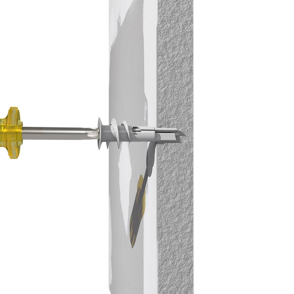 Hillman XXL Medium Duty #8 Zinc Anchors with Screws, Sharp Tip, Double Lead Thread, 50-pk