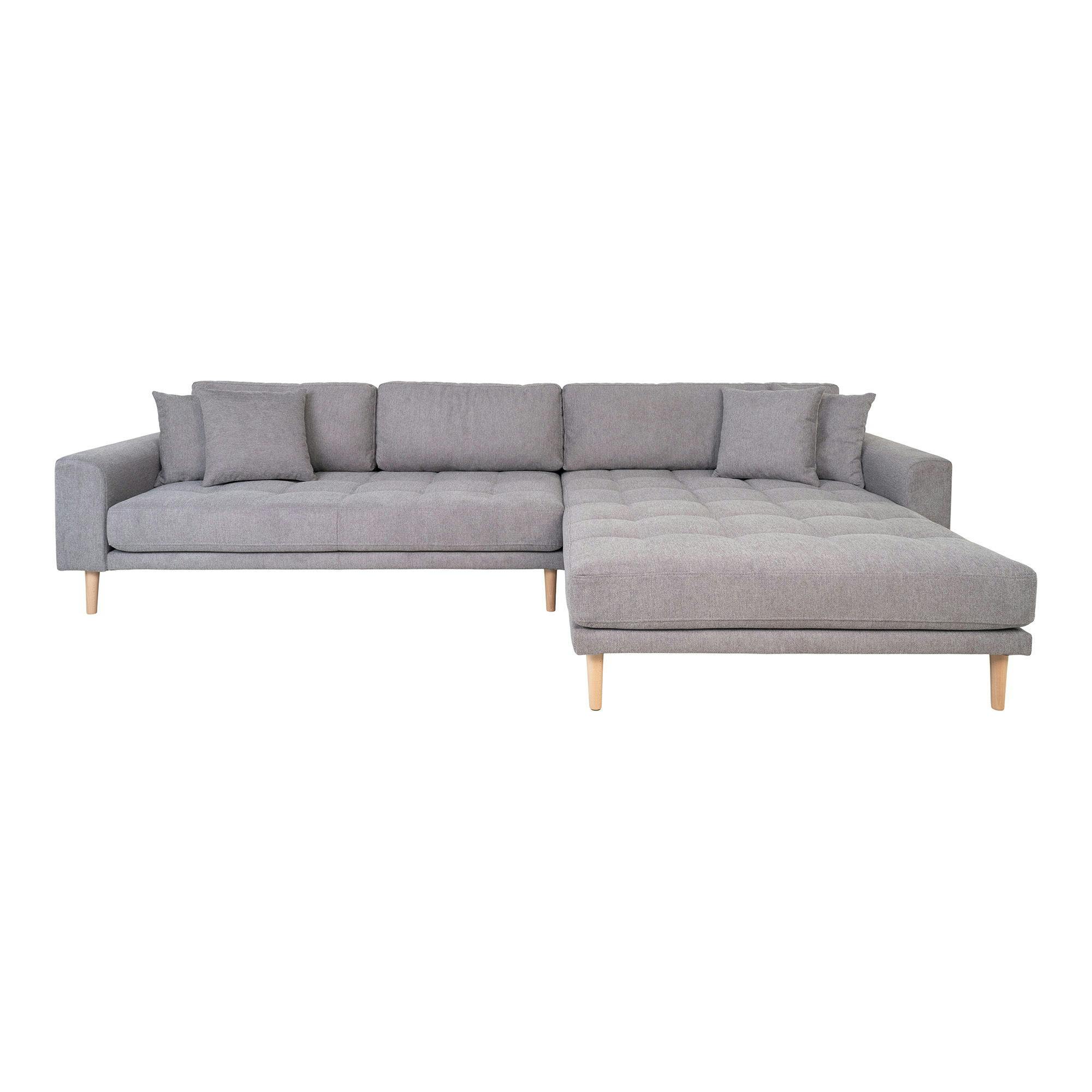 Canapé d'angle gris clair - côté droit, 290 cm ROTTERDAM