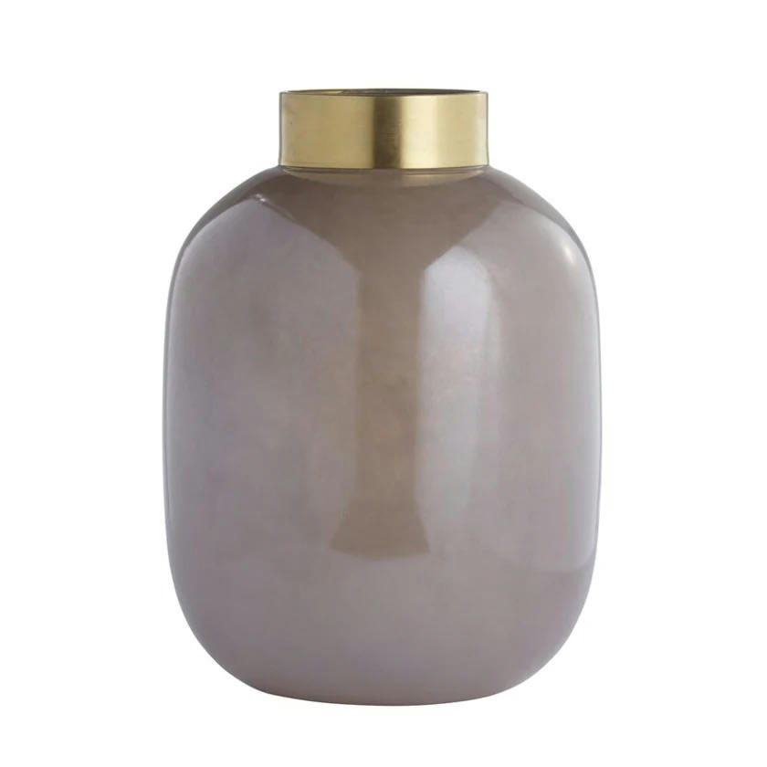 ALBA - Vase en verre rose H33