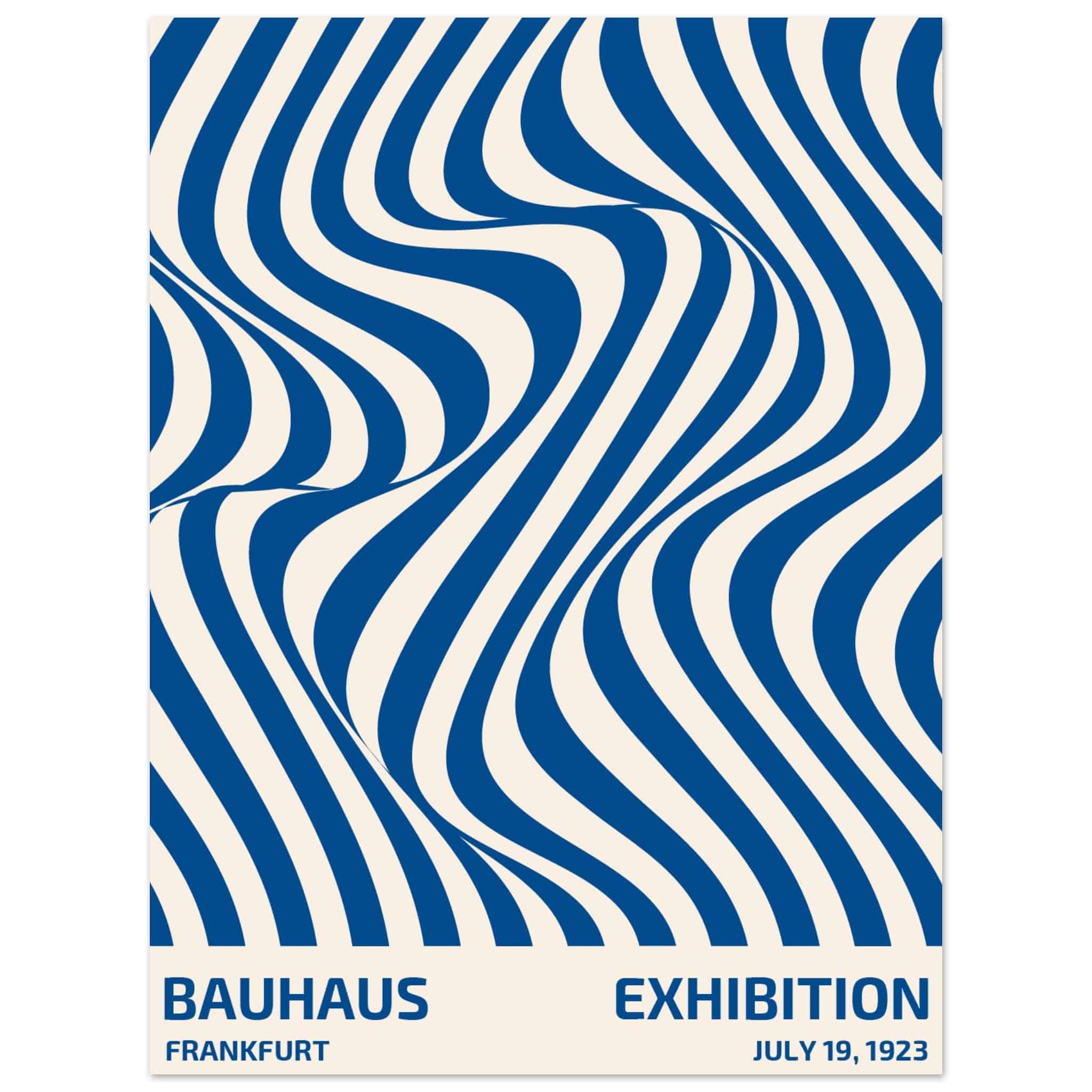 Artfulprints Poster Bauhaus - Exhibition Frankfurt blue  - 30x40 cm - Blauw